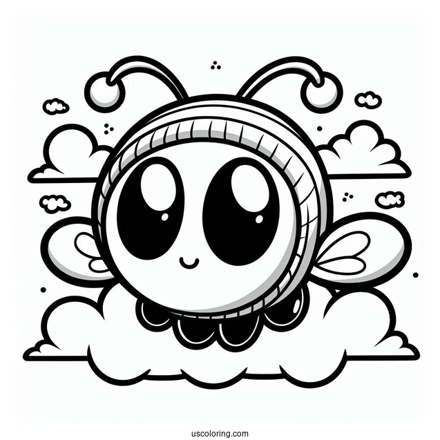 Fly Shy Guy Coloring Page In The Sky