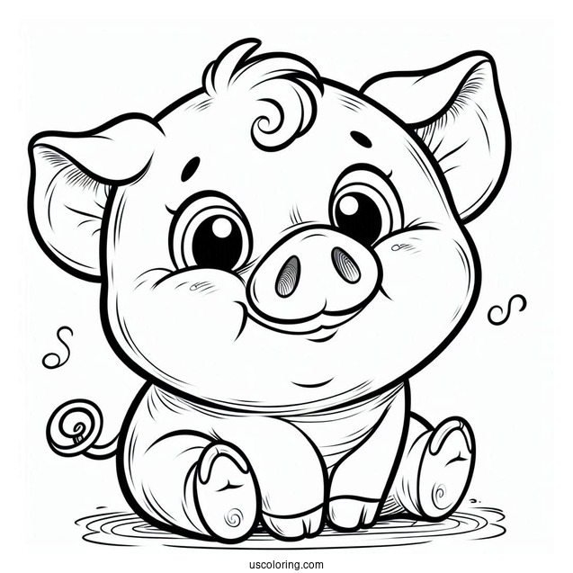 Coloring Page Of Porky Pig