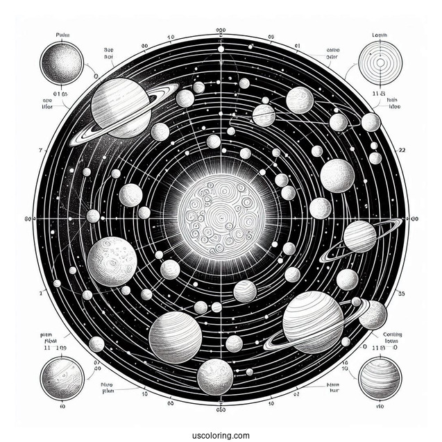 Solar System Map Including Pluto To Color