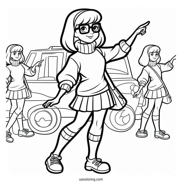 Coloring Sheet Of Velma Dinkley Character