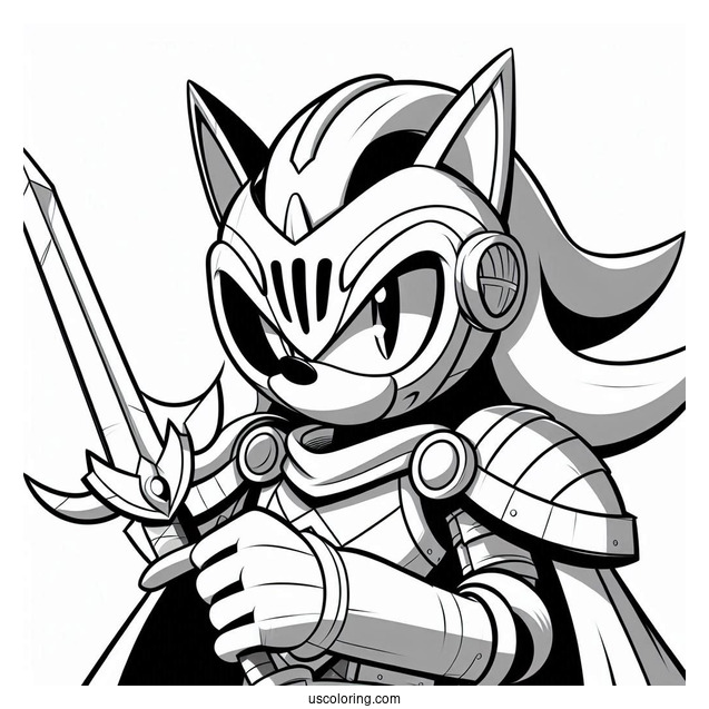 Coloring Page Of Sir Lancelot Shadow