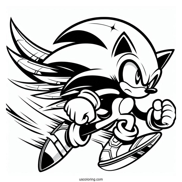 Sonic Exe Coloring Page Flying