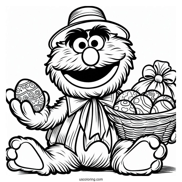 Muppets Coloring Page Of Easy Fozzie Bear Outline For Kids
