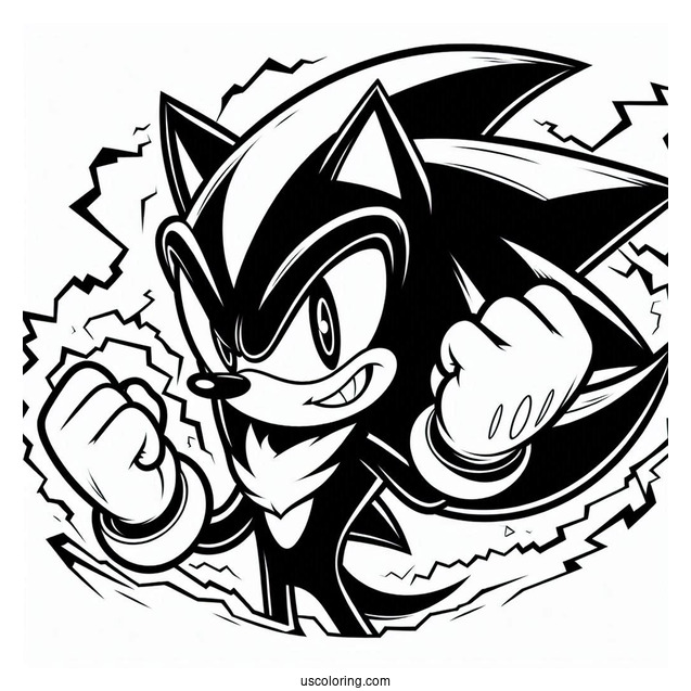 Evil Sonic Exe Coloring Page Power Up