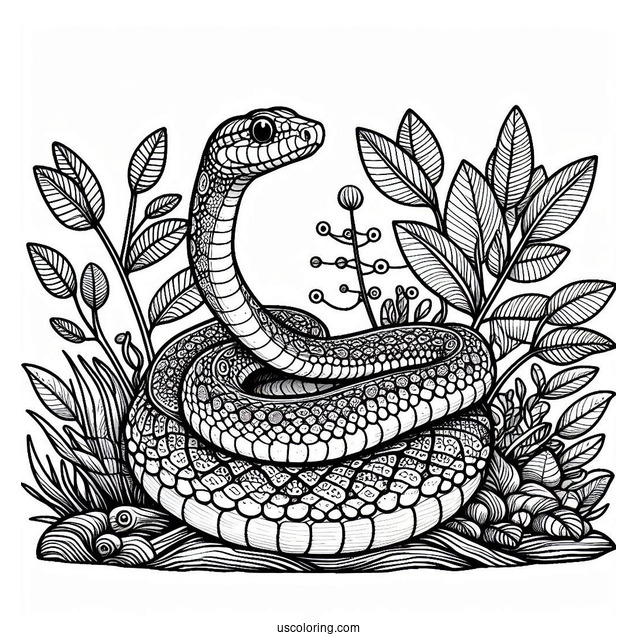 Mangrove Snake To Color