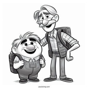 Pixar Coloring Page of Onward s Barley And Ian Lightfoot