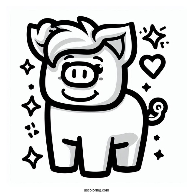 Piggy Roblox Coloring Page