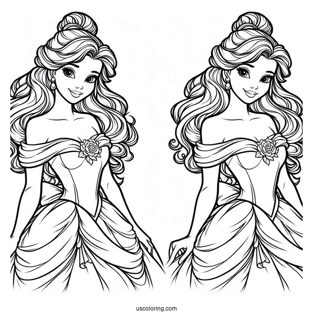 Princess Belle In Her Stunning Gown
