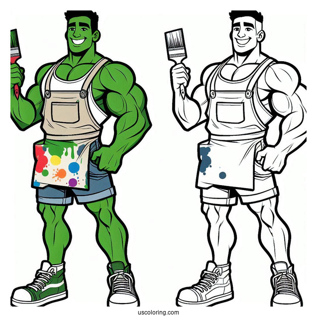 Hulk And Spider Man Coloring Page