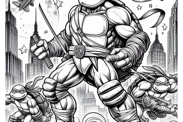 teenage mutant ninja turtles coloring pages feature image