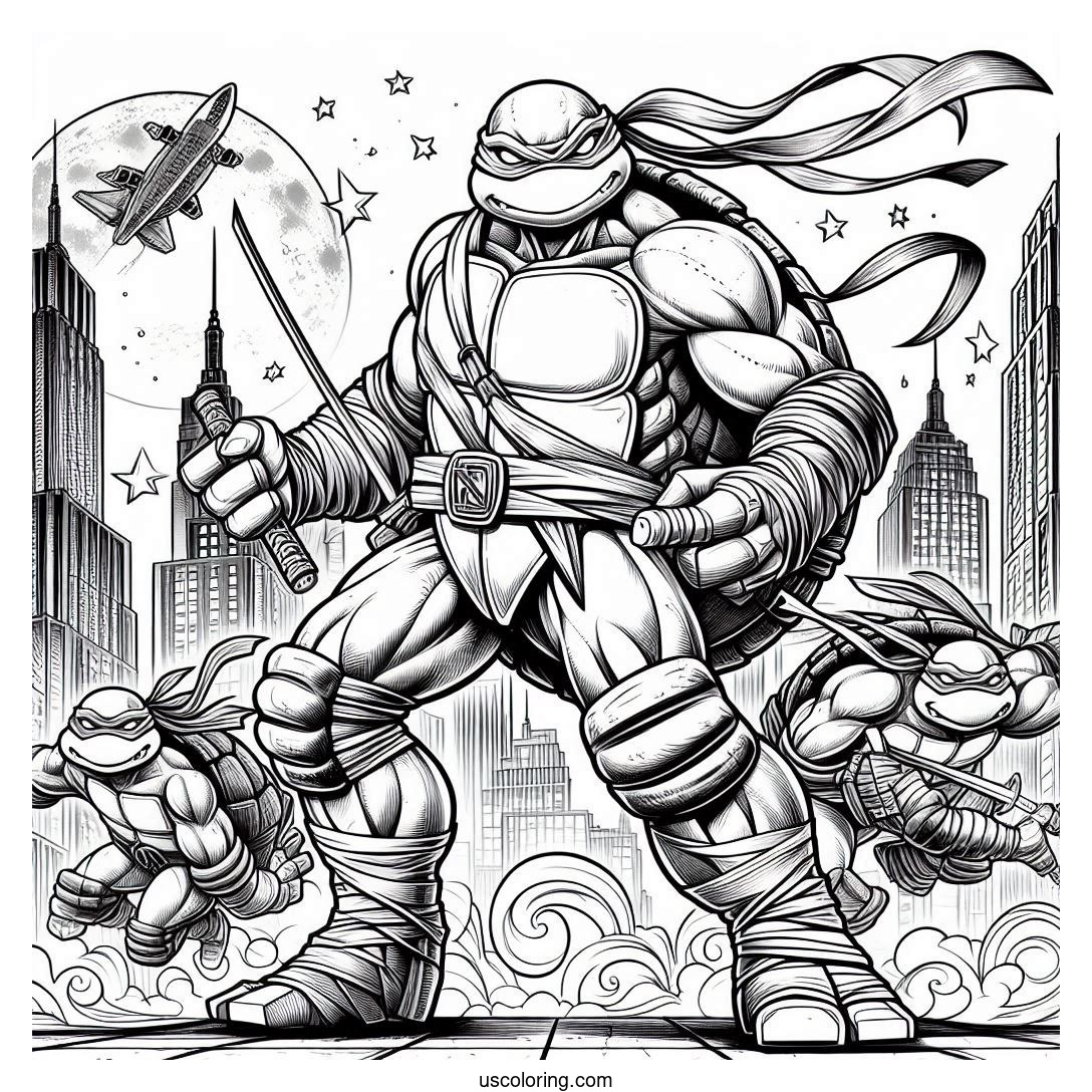 teenage mutant ninja turtles coloring pages feature image