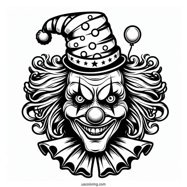 Outline of Spooky Clown
