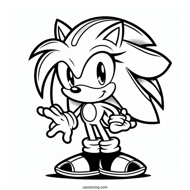 Silver the Hedgehog Coloring Sheet