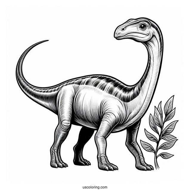 Realistic Parasaurolophus Coloring Page