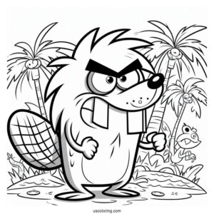 Nickelodeon Coloring Page Of Easy The Angry Beavers Outline