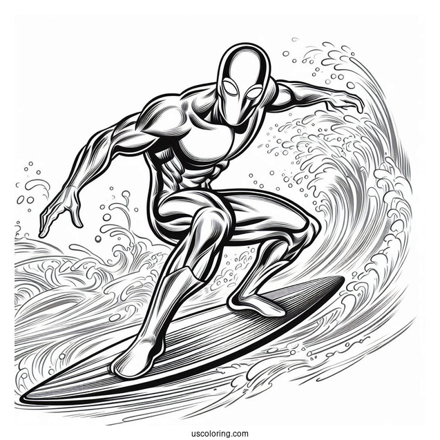 Coloring Page Of Silver Surfer