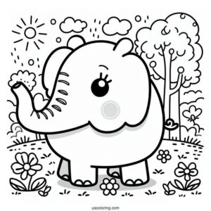 Emily The Elephant From Peppa Pig Coloring