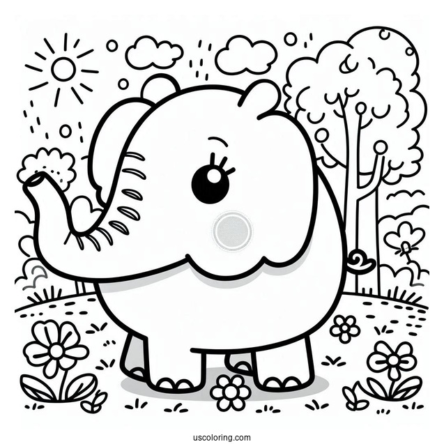 Emily The Elephant From Peppa Pig Coloring