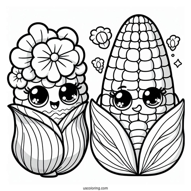 Poppy Corn Shopkins Coloring In For Preschoolers