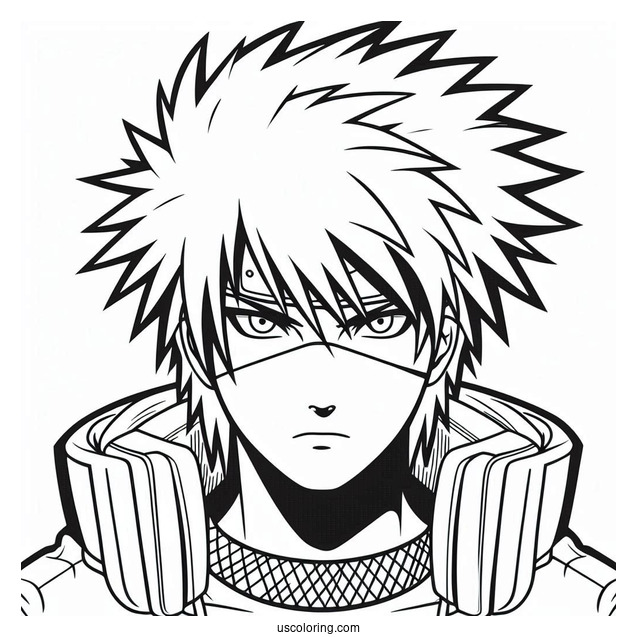 Hatake Kakashi Coloring Page Using Chidori For Kids