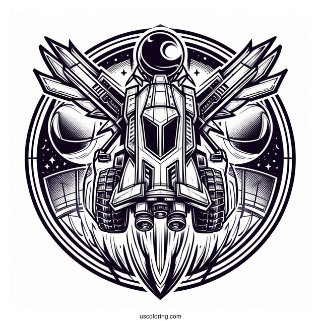 Rocket League Coloring Page Grand Champ Logo