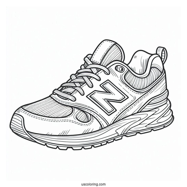 Coloring Page Of New Balance Running Shoes