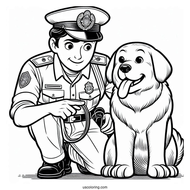 Police Officer Training Police Dog
