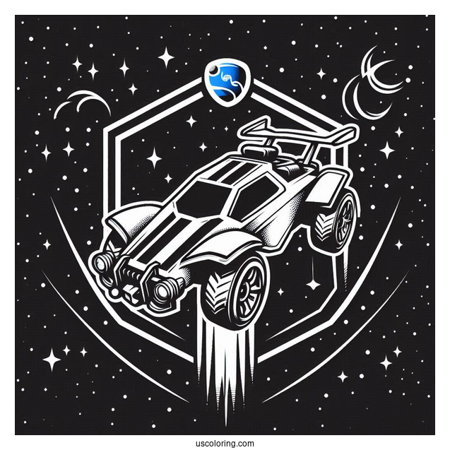 Rocket League Coloring Page Of Logo