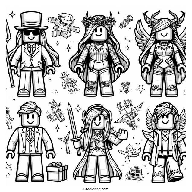 Detailed Roblox Characters To Color