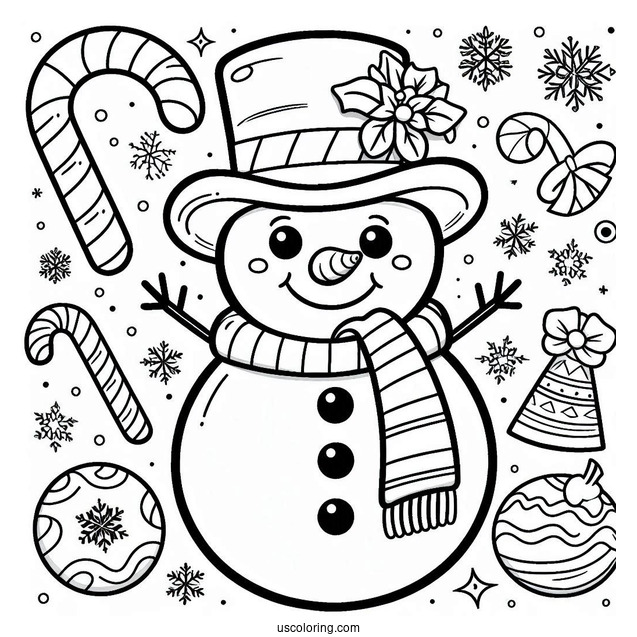 Coloring Sheet Of Frosty The Snowman