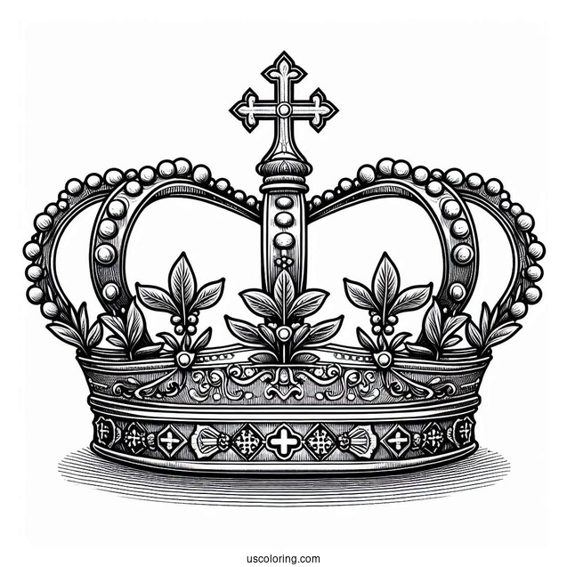 St Edward_s Crown Coloring Page