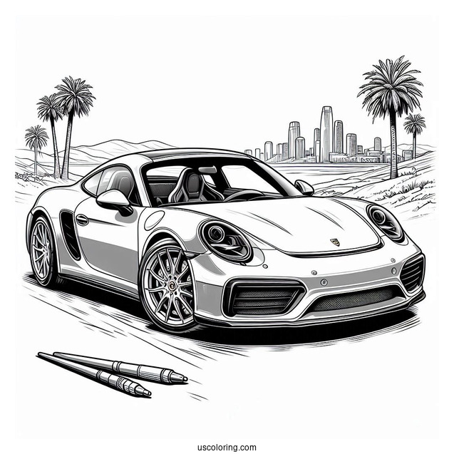 2021 Porsche Coloring Page Boxster