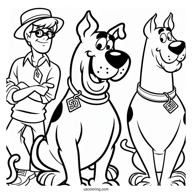 Easy Coloring Page Of Scooby-Doo