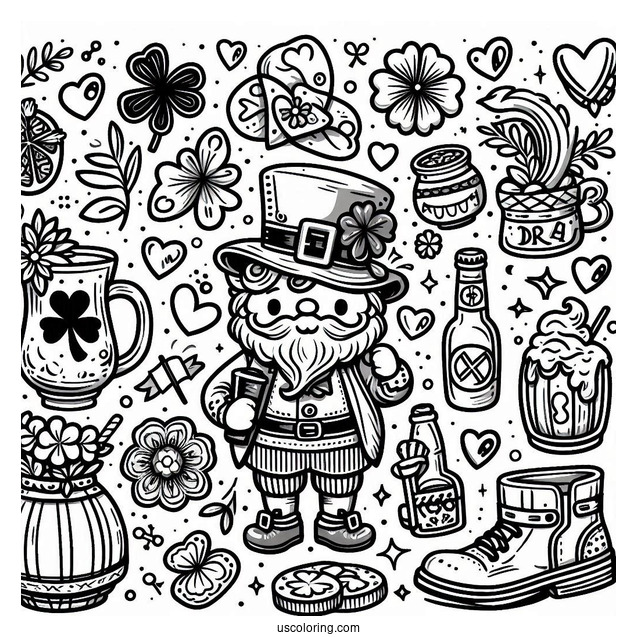 Happy St Patrick_s Day Coloring Sheet