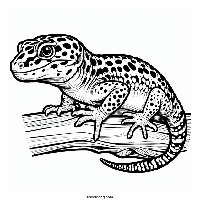 Lizard Coloring Page of Close Up Of Leopard Gecko