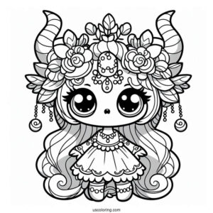 Cute Bowgart From My Singing Monsters Coloring Page For Kids