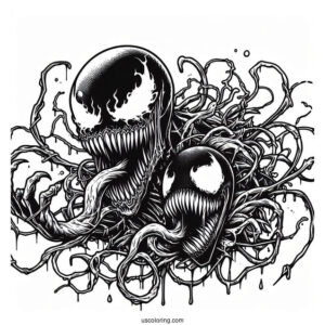 Scary Carnage Coloring Page Outline