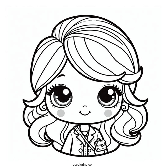 Polly Pocket Coloring Page Of Cute Paxton Pocket For Preschoolers