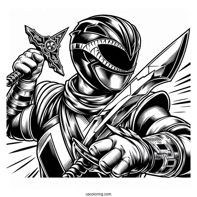 Power Rangers Super Ninja _ Steel Poster Coloring Page