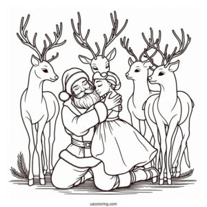 Santa Comforting Dancer The Reindeer