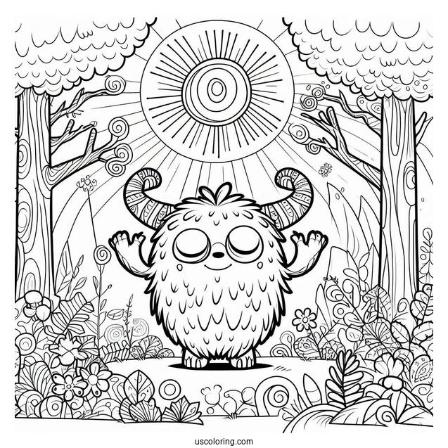 My Singing Monsters Coloring Page Of Kayna In The Forest