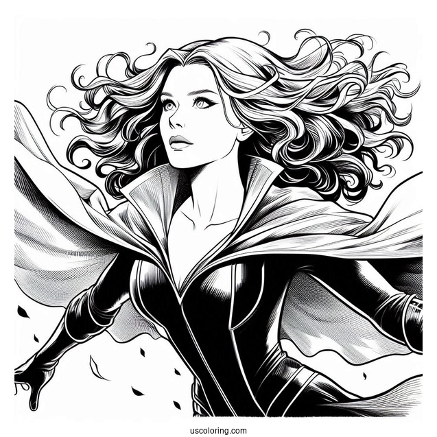 Scarlet Witch Floating In The Air