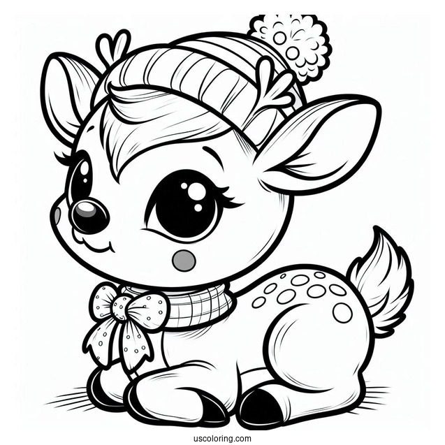 Baby Rudolph Coloring Page The Red Nosed Reindeer