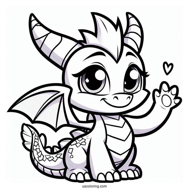 Sypro Coloring Page Pretty Elora Waving Coloring Page For Kids