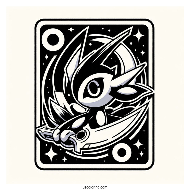 Greninja Shadow Knife Pokemon Card Coloring Page For Kids