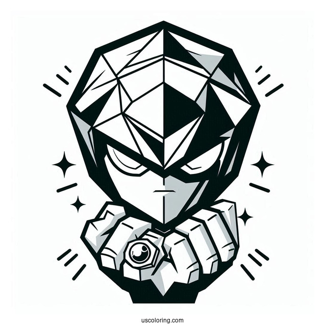 Ben 10 Coloring Page Of Simple Diamondhead