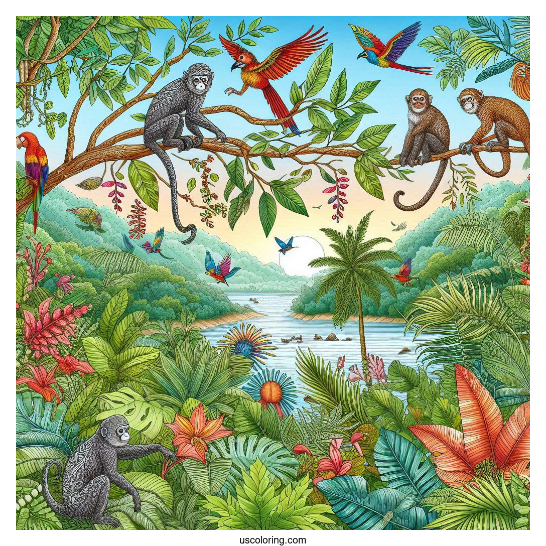 Jungle Coloring Pages Featured Image