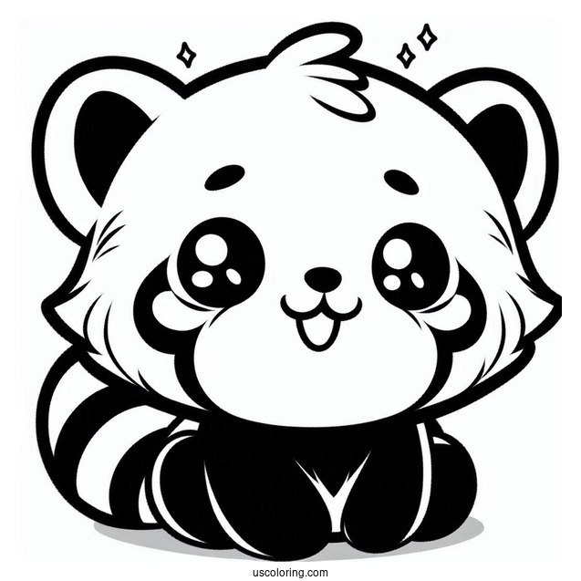 Adorable Kawaii Red Panda
