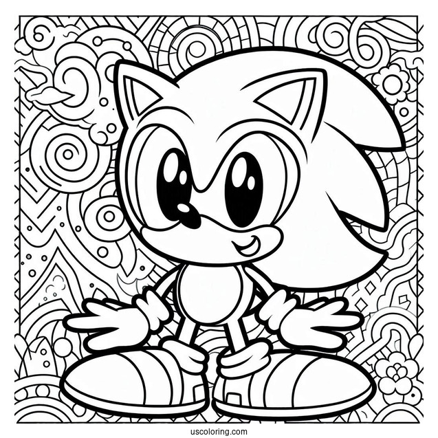 Sonic Exe Coloring Page Smiling With Bloody Eyes