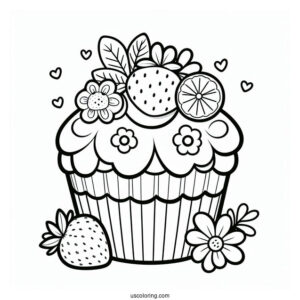 Strawberry Shortcake Coloring Page of Orange Blossom Shopping